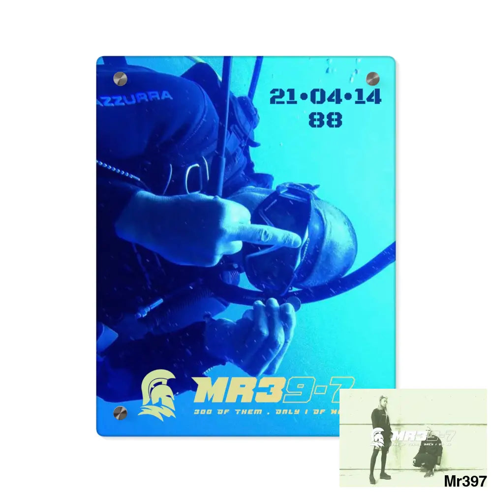 MR39-7 Dahab Egypt The Blue Hole 2014 QEII Birthday 21/04/14 Acrylic Wall Art Panel 11″ x 14″ (Vertical) / 0.25’’ Home