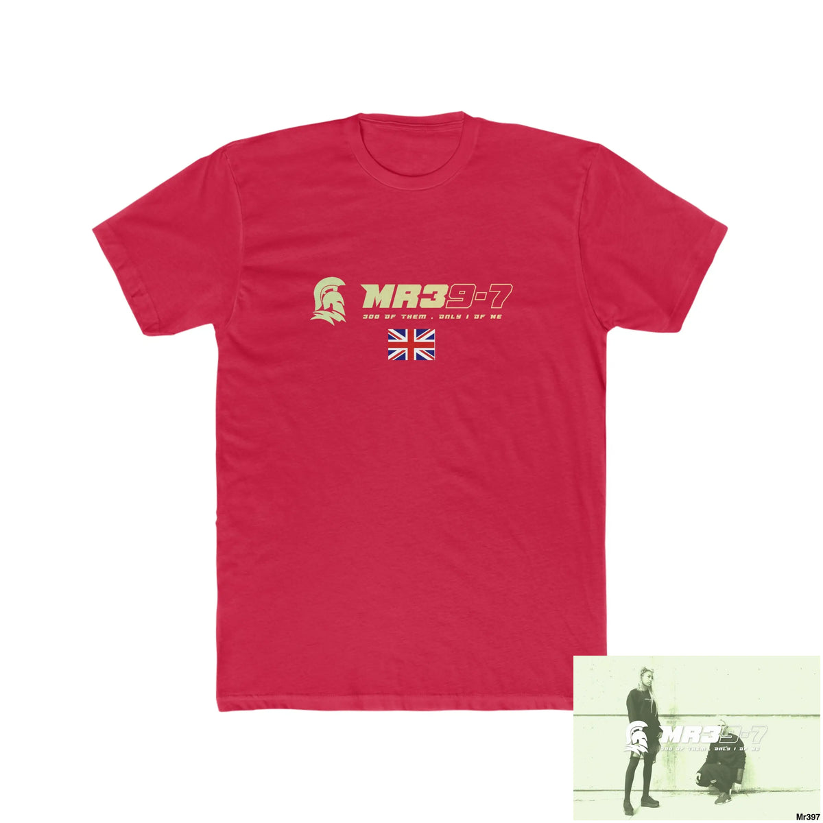 MR39-7 Dahab In Blind the 130 Million Crew Men’s Cotton Crew Tee Solid Red / XS T-Shirt