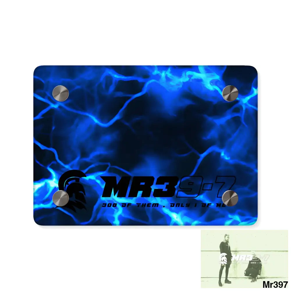 MR39-7 Electric Blue Acrylic Wall Art Panels 7’’ x 5’’ (Horizontal) / 0.25’’ Home Decor