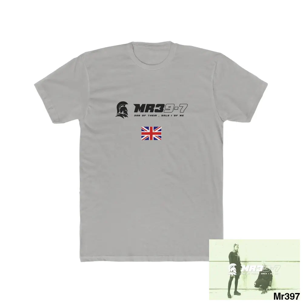MR39-7 FUCK COUNTY LINES Men’s Cotton Crew Tee Solid Light Grey / S T-Shirt