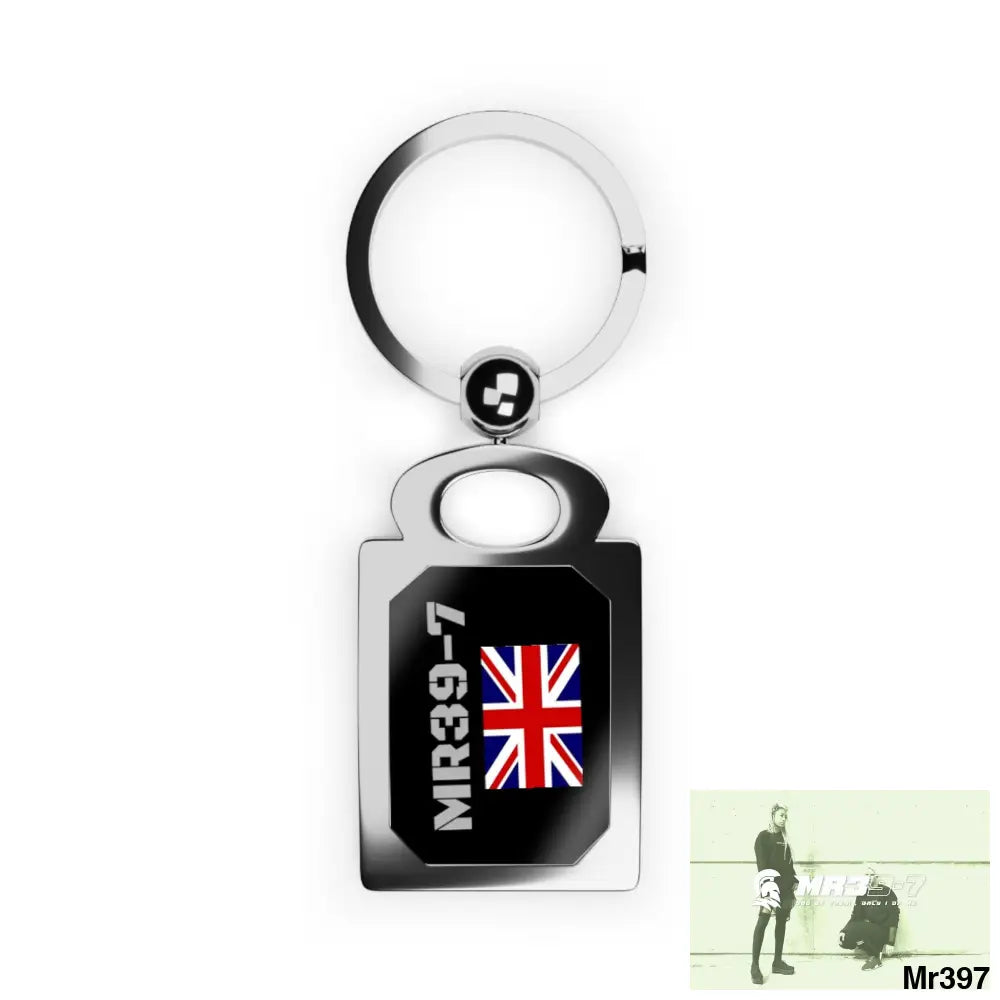 MR39-7 GB7 Rectangle Photo Keyring One size / Glossy / Silver Accessories