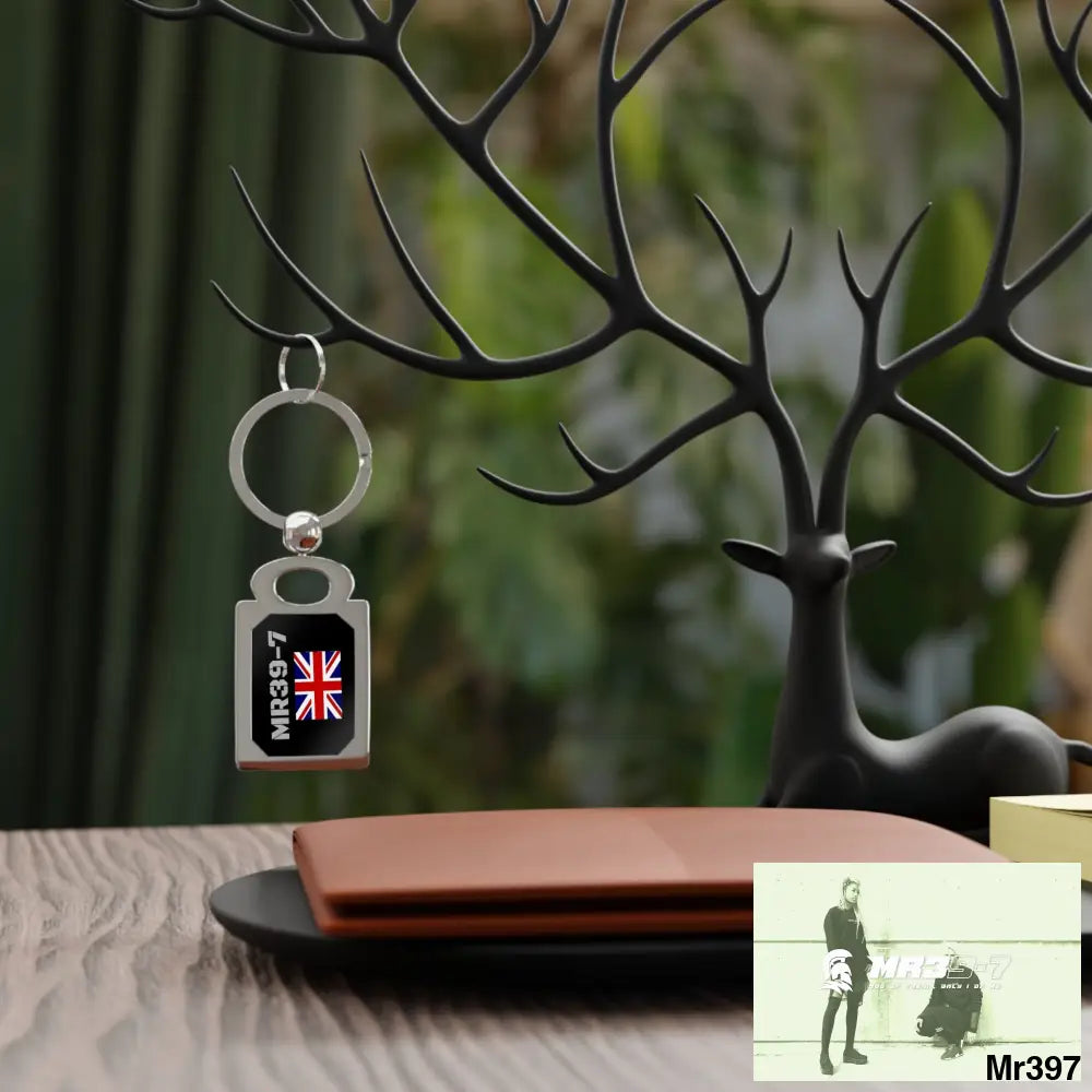 MR39-7 GB7 Rectangle Photo Keyring One size / Glossy / Silver Accessories