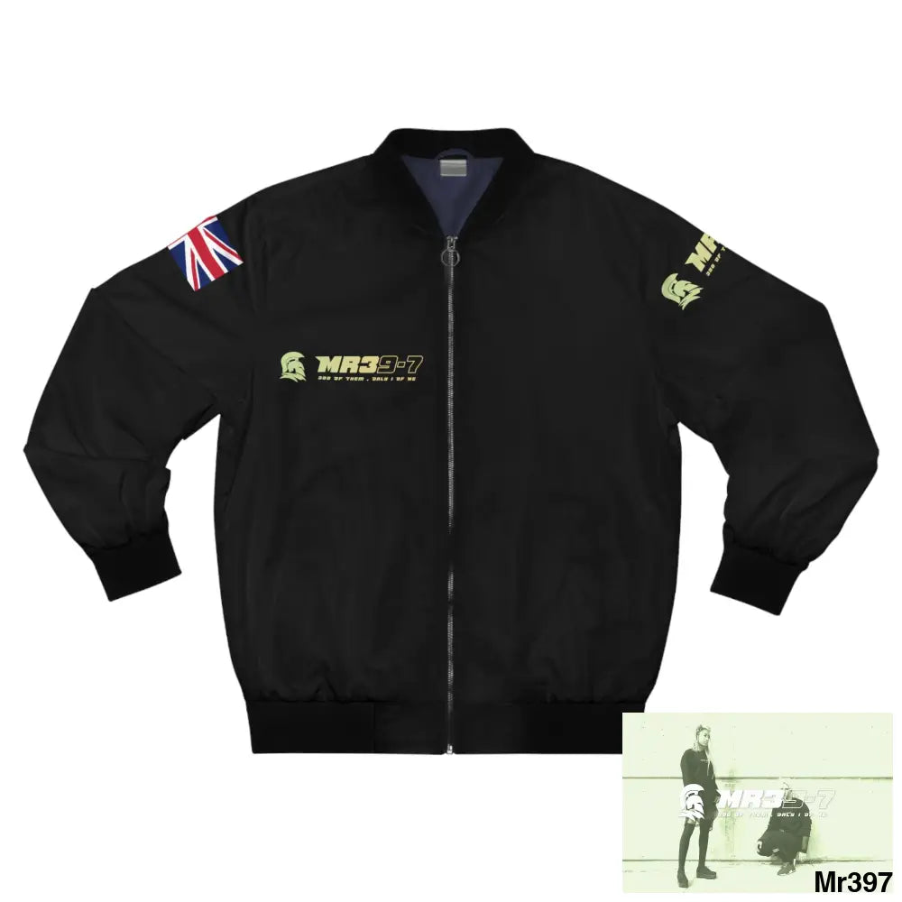 Mr39-7 GBR Gothic Skull with Wings and Roses Men’s Bomber Jacket (AOP) XS All Over Prints