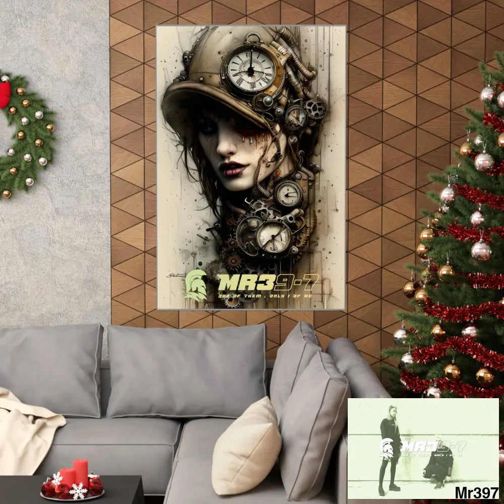 MR39-7 Gothic Animal Super Resolution Graphic Matte Vertical Posters Poster