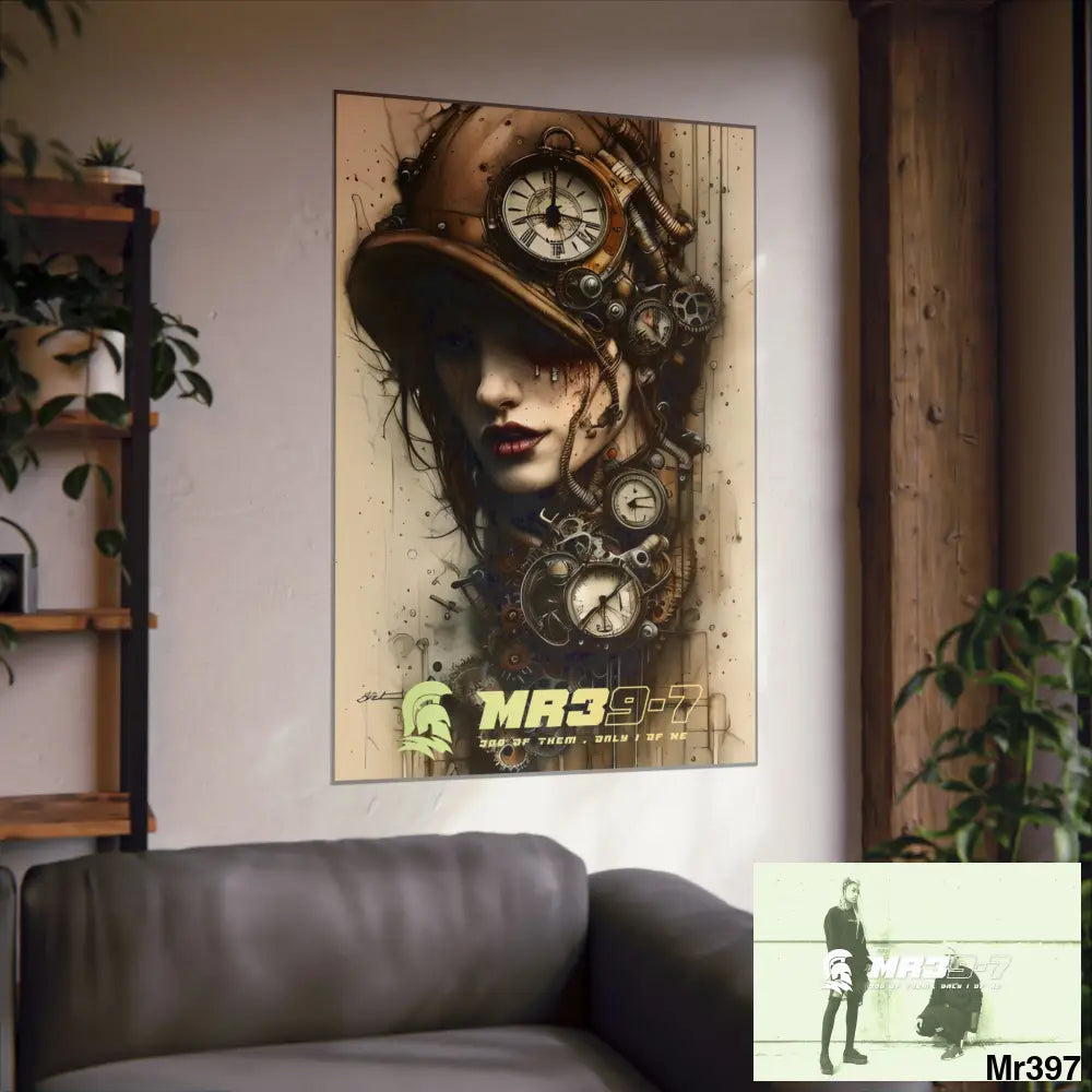 MR39-7 Gothic Animal Super Resolution Graphic Matte Vertical Posters Poster