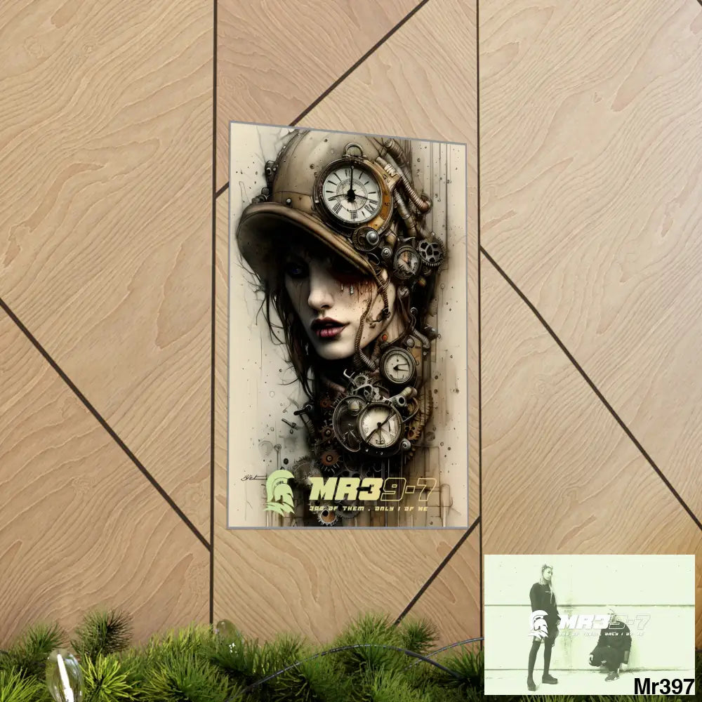 MR39-7 Gothic Animal Super Resolution Graphic Matte Vertical Posters Poster