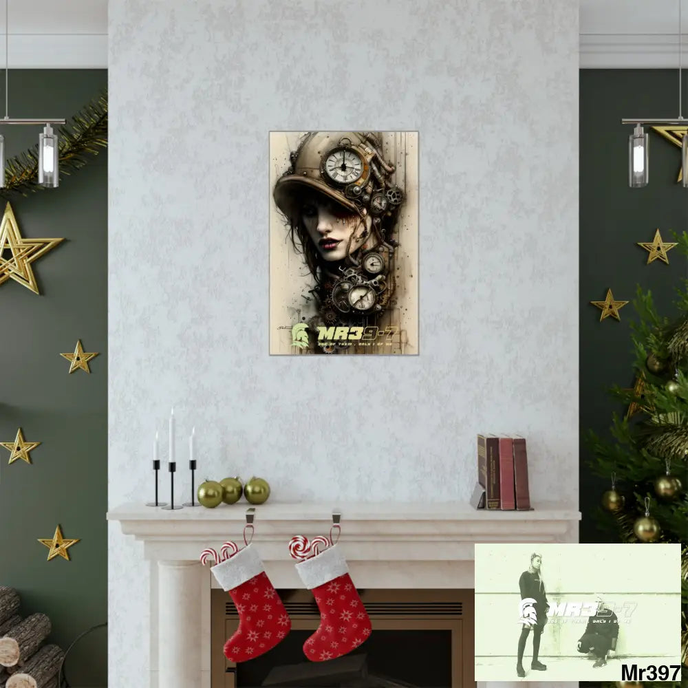 MR39-7 Gothic Animal Super Resolution Graphic Matte Vertical Posters Poster