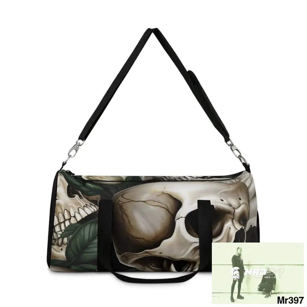 MR39-7 Gothic Skulls & Roses Duffel Bag Bags