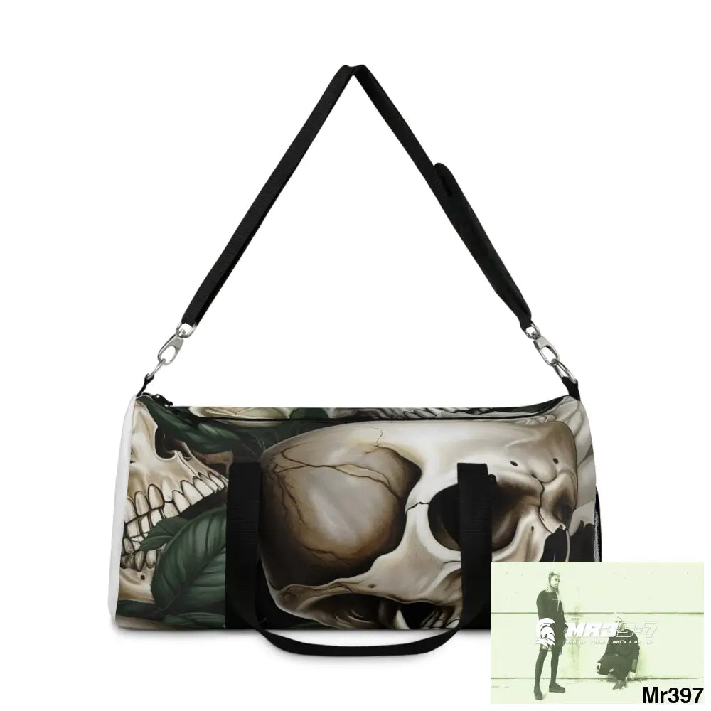MR39-7 Gothic Skulls & Roses Duffel Bag Bags