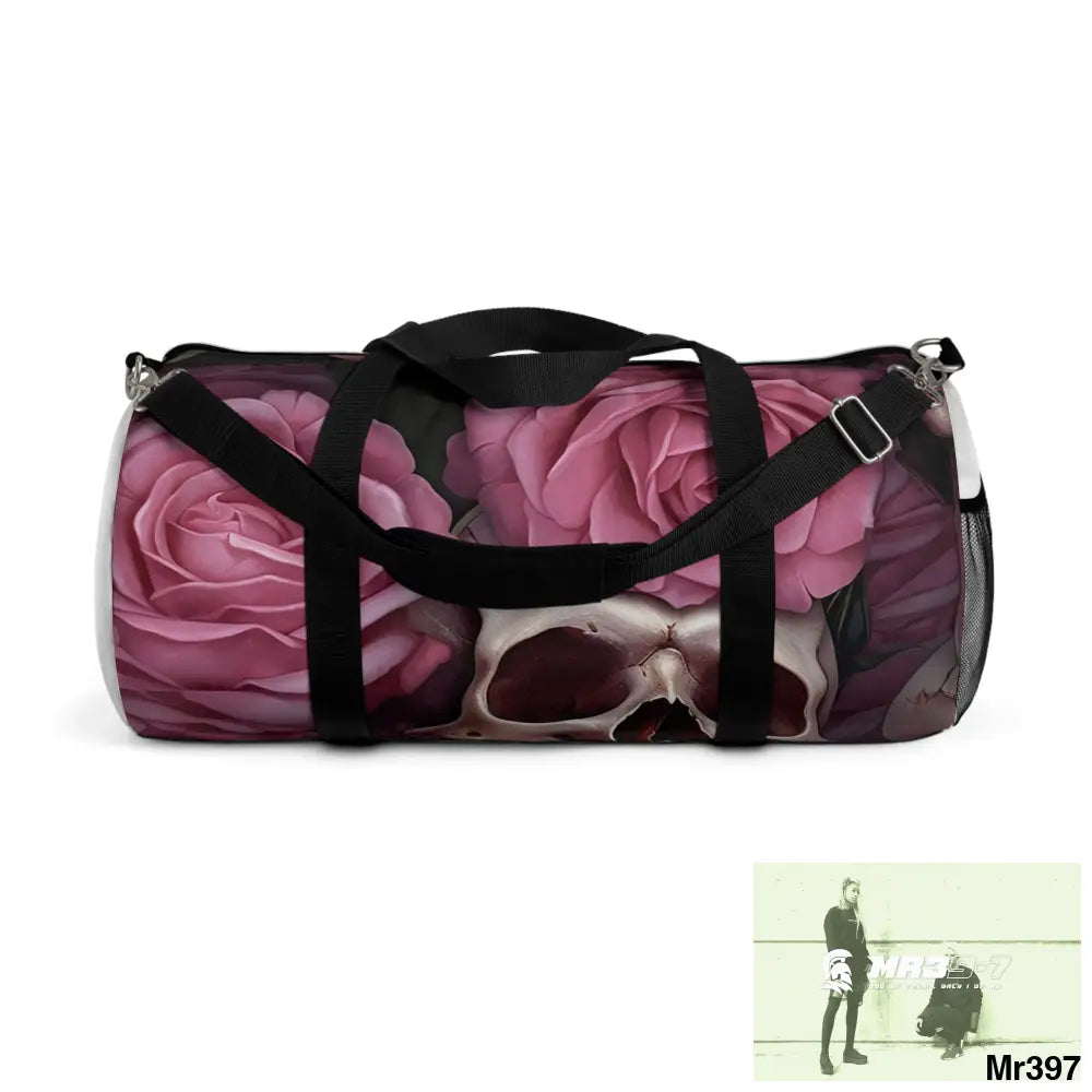 MR39-7 Gothic Skulls & Roses Duffel Bag Large Bags