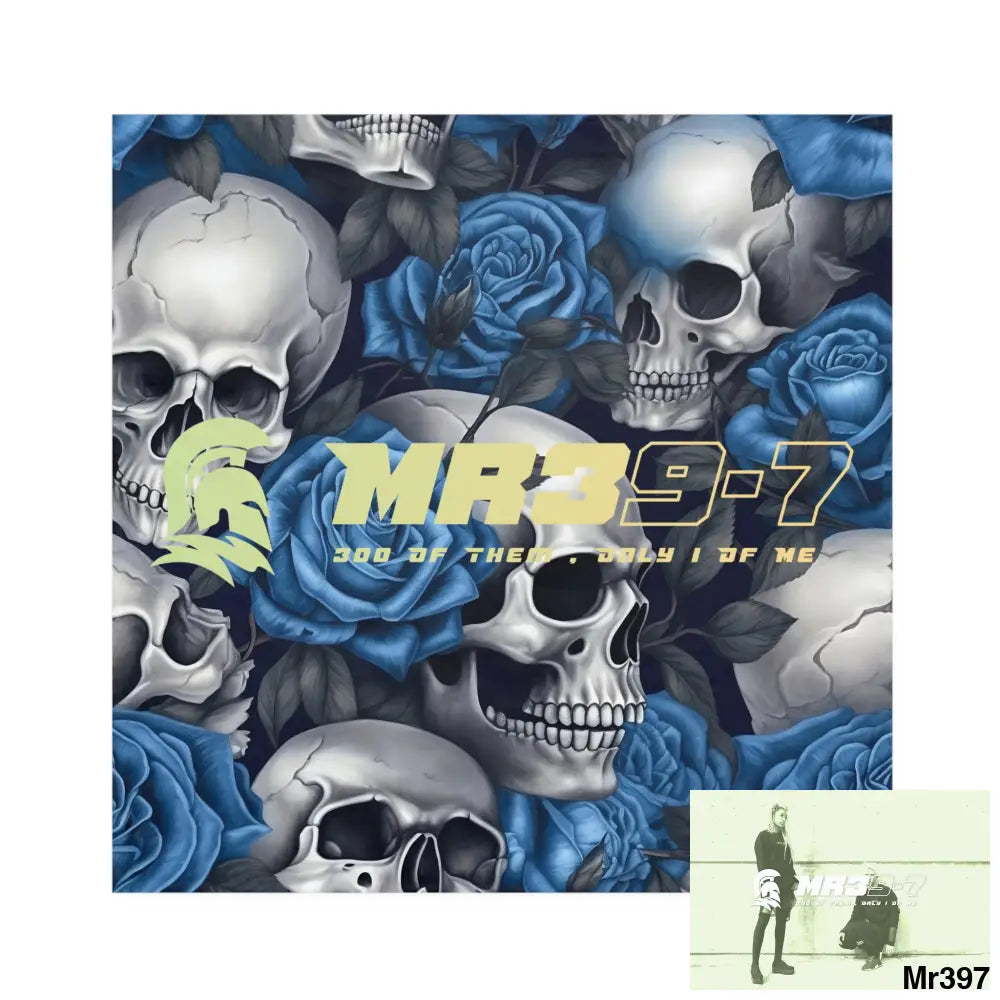 MR39-7 Gothic Skulls & Roses Napkins 4-piece set / White / 19’’ × 19’’ Accessories