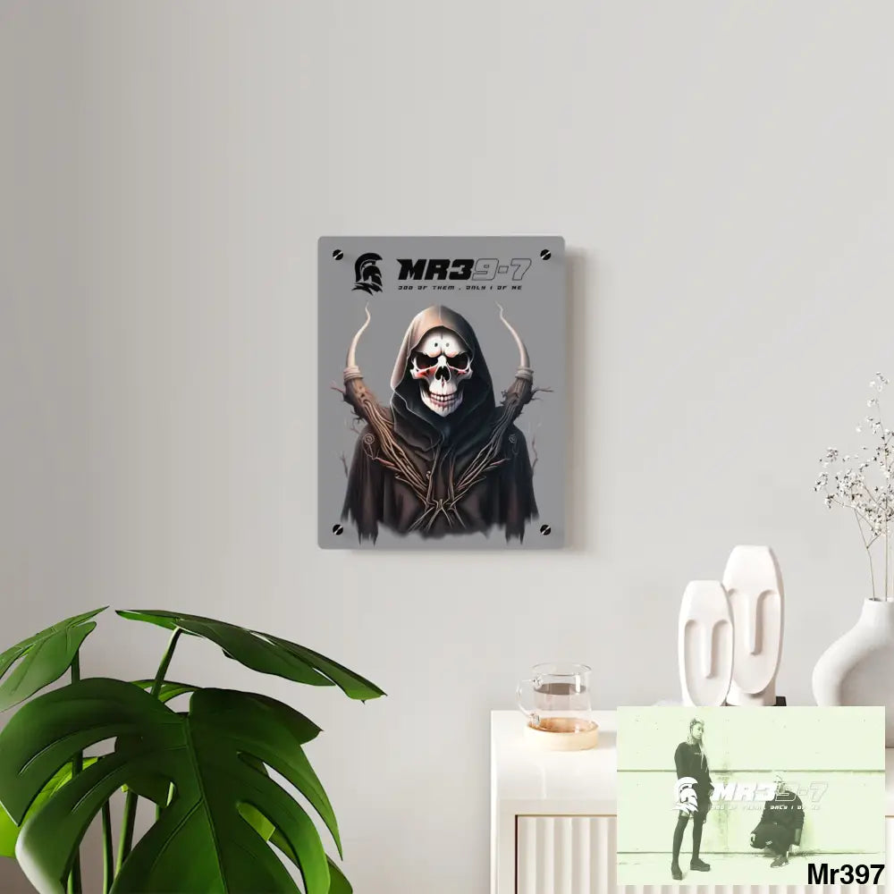MR39-7 Halloween Reaper Graphic Acrylic Wall Art Panels Home Decor