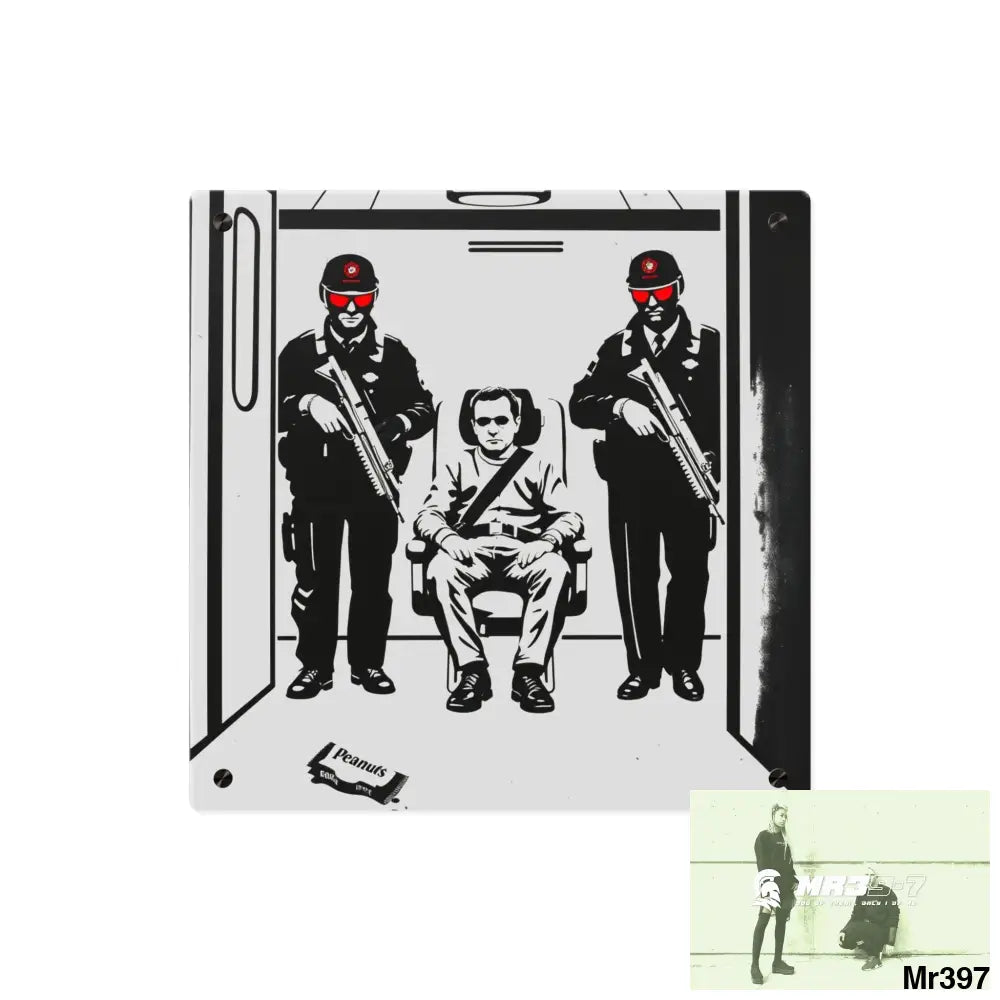 MR39-7 — Heathrow Intercept After the Third SAS Link (Banksy-Style Narrative Acrylic) Limited Edition 15 Acrylic Wall