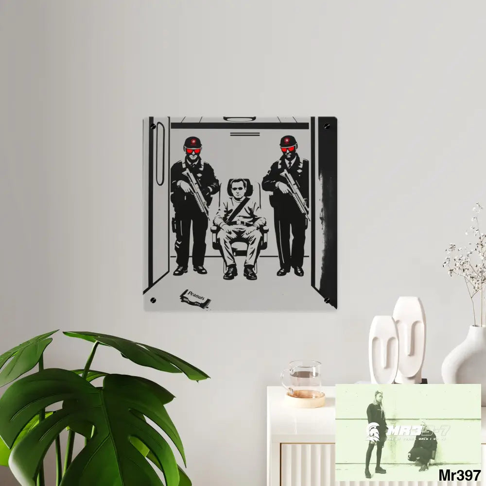 MR39-7 — Heathrow Intercept After the Third SAS Link (Banksy-Style Narrative Acrylic) Limited Edition 15 Acrylic Wall