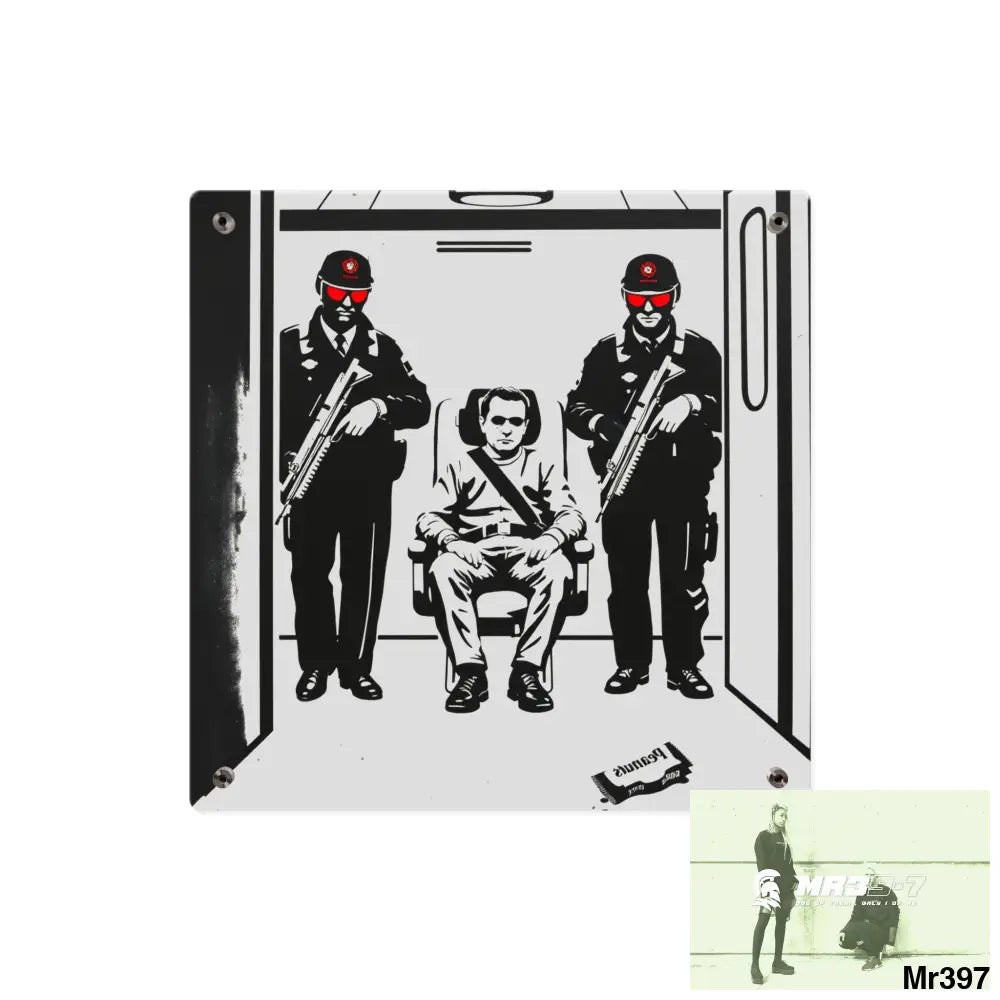 MR39-7 — Heathrow Intercept After the Third SAS Link (Banksy-Style Narrative Acrylic) Limited Edition 15 Acrylic Wall
