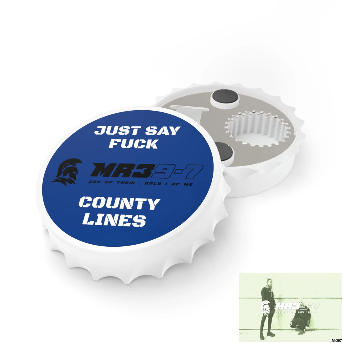 MR39-7 Just Say Fuck County Lines Bottle Opener One size / White Accessories