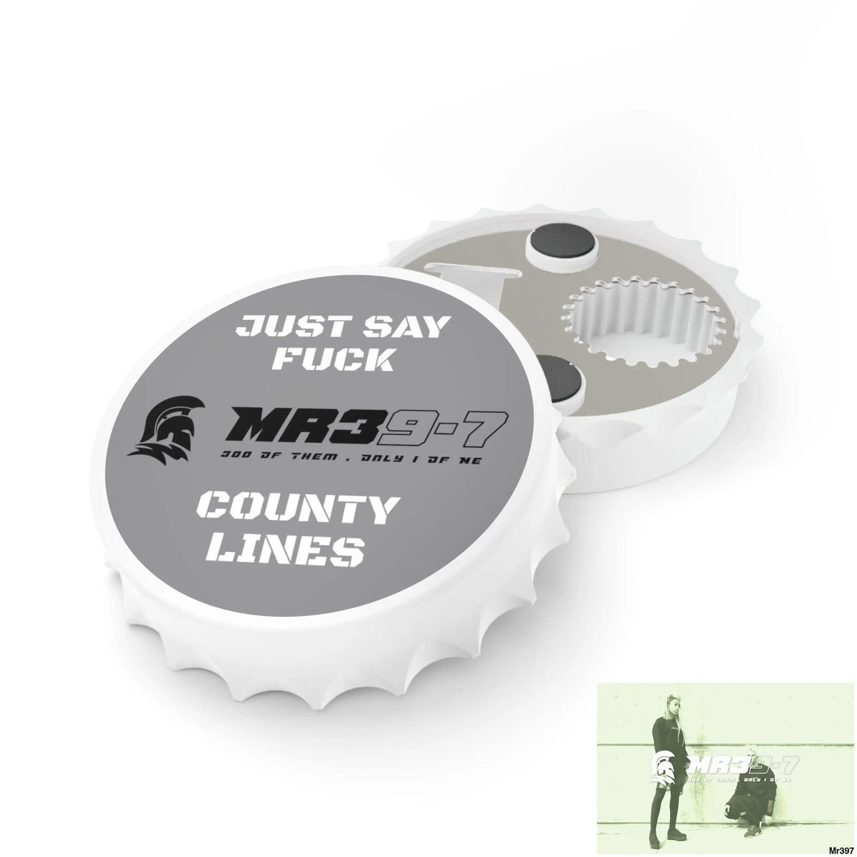 MR39-7 Just Say Fuck County Lines Bottle Opener One size / White Accessories