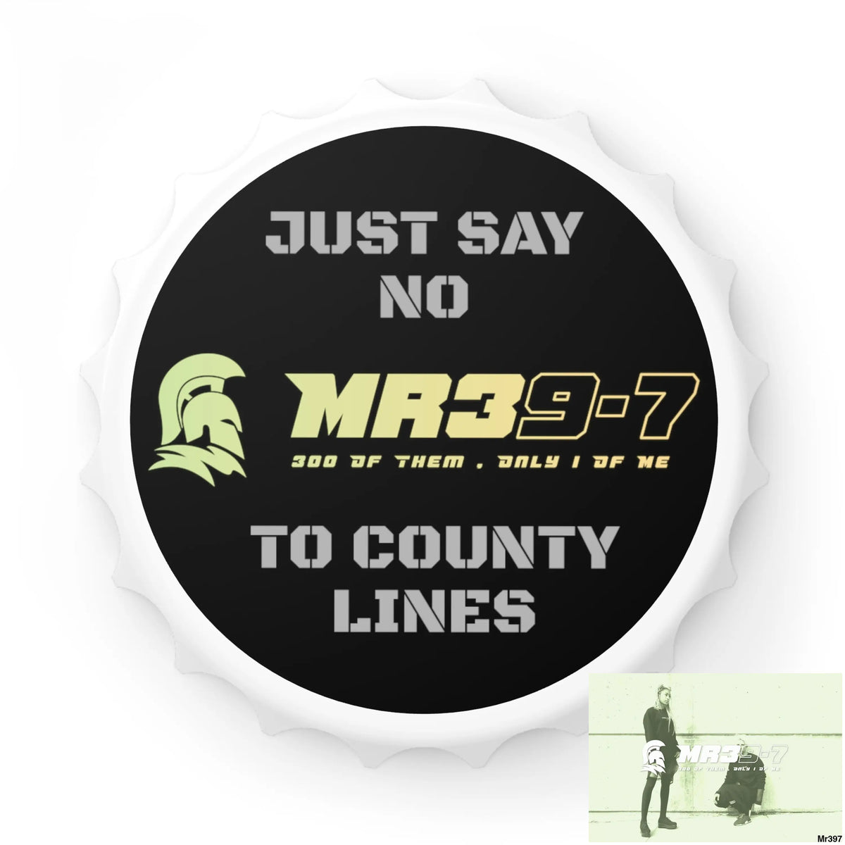 MR39-7 Just Say No To County Lines Bottle Opener One size / White Accessories