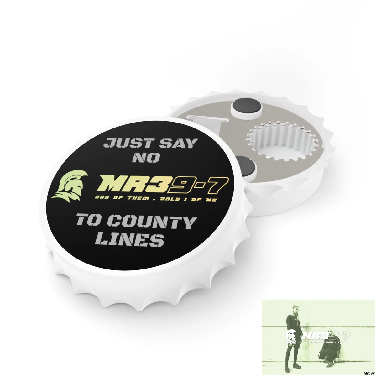 MR39-7 Just Say No To County Lines Bottle Opener One size / White Accessories