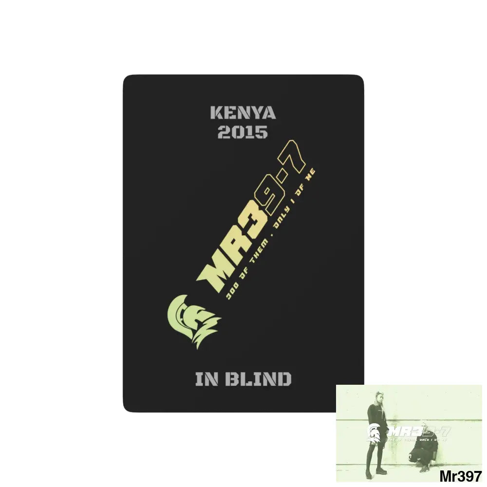 Mr39-7 Kenya In Blind Ltd Edition Custom Poker Cards 2.5’’ x 3.5’’ / White / Semi Glossy Paper products