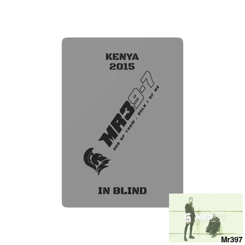 Mr39-7 Kenya In Blind Ltd Edition Custom Poker Cards 2.5’’ x 3.5’’ / White / Semi Glossy Paper products