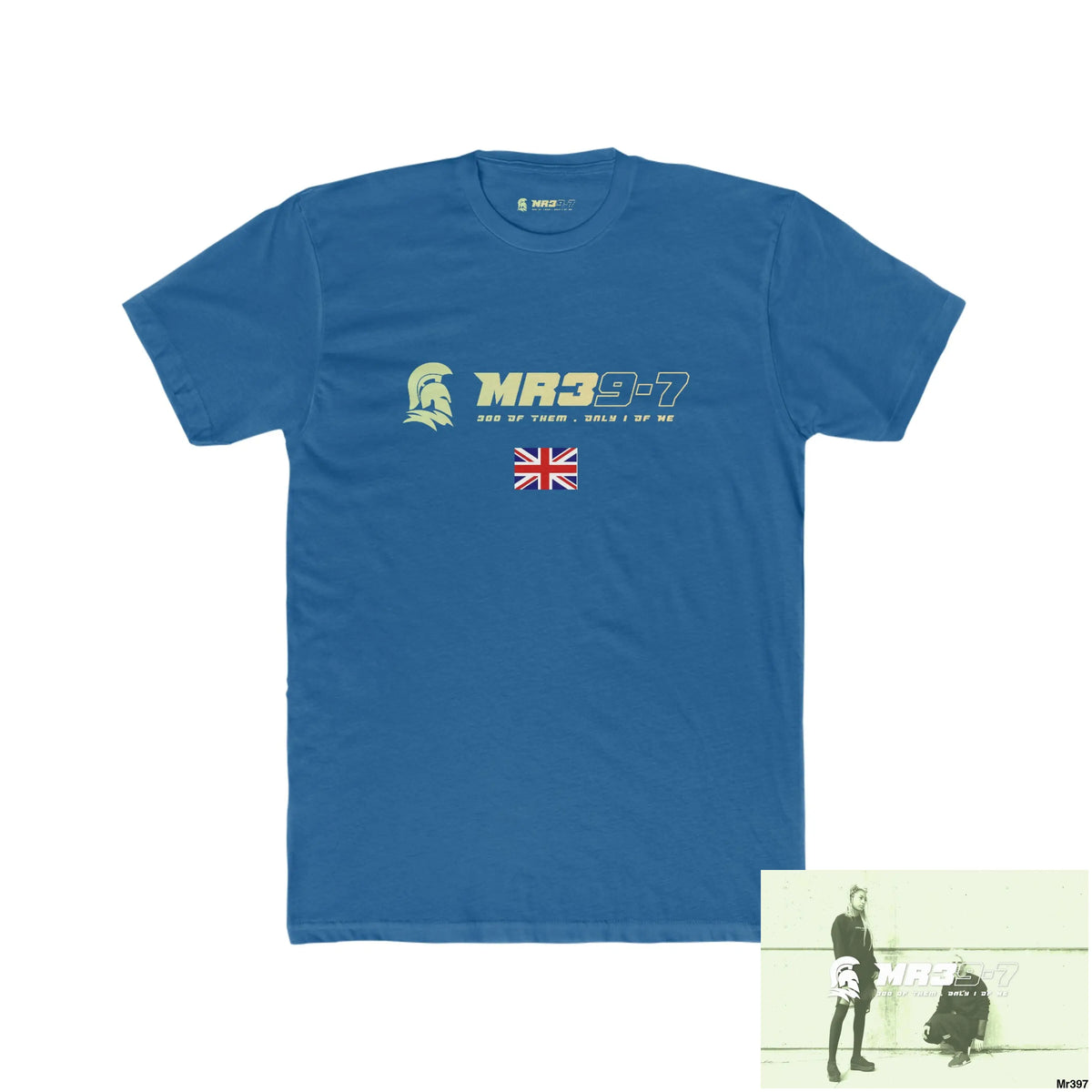 MR39-7 Kenya In Blind My Pain Management Black Snake Men’s Cotton Crew Tee Solid Cool Blue / S T-Shirt