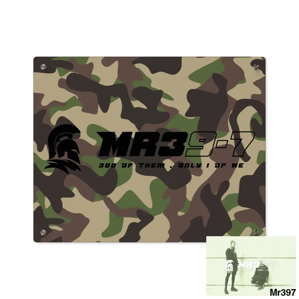 MR39-7 Military Mentality 1991 Style Acrylic Wall Art Panels 20″ x 16″ (Horizontal) / 0.25’’ Home Decor