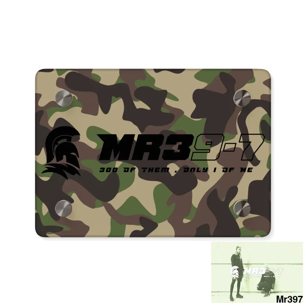 MR39-7 Military Mentality 1991 Style Acrylic Wall Art Panels 7’’ x 5’’ (Horizontal) / 0.25’’ Home Decor