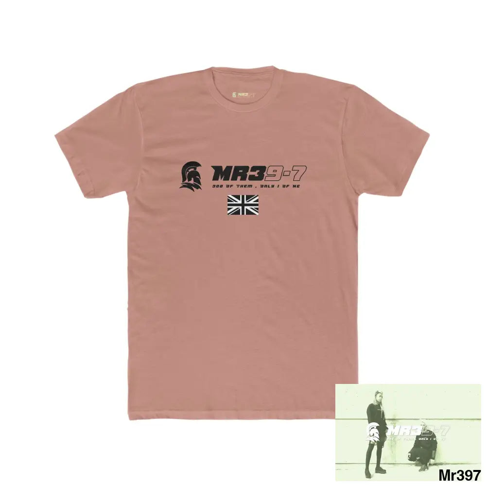 Mr39-7 My Life My Deaths Their Plans failed Tactical GB Heavy Cotton Crew Tee Solid Desert Pink / S T-Shirt