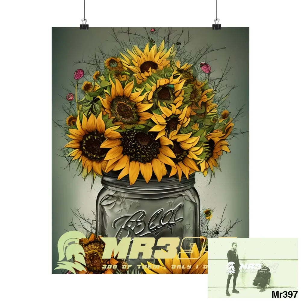 Mr39-7 Relax Fantasy Summer Landscape in a Mason Jar Matte Vertical Posters 16″ x 20″ / Matte Poster