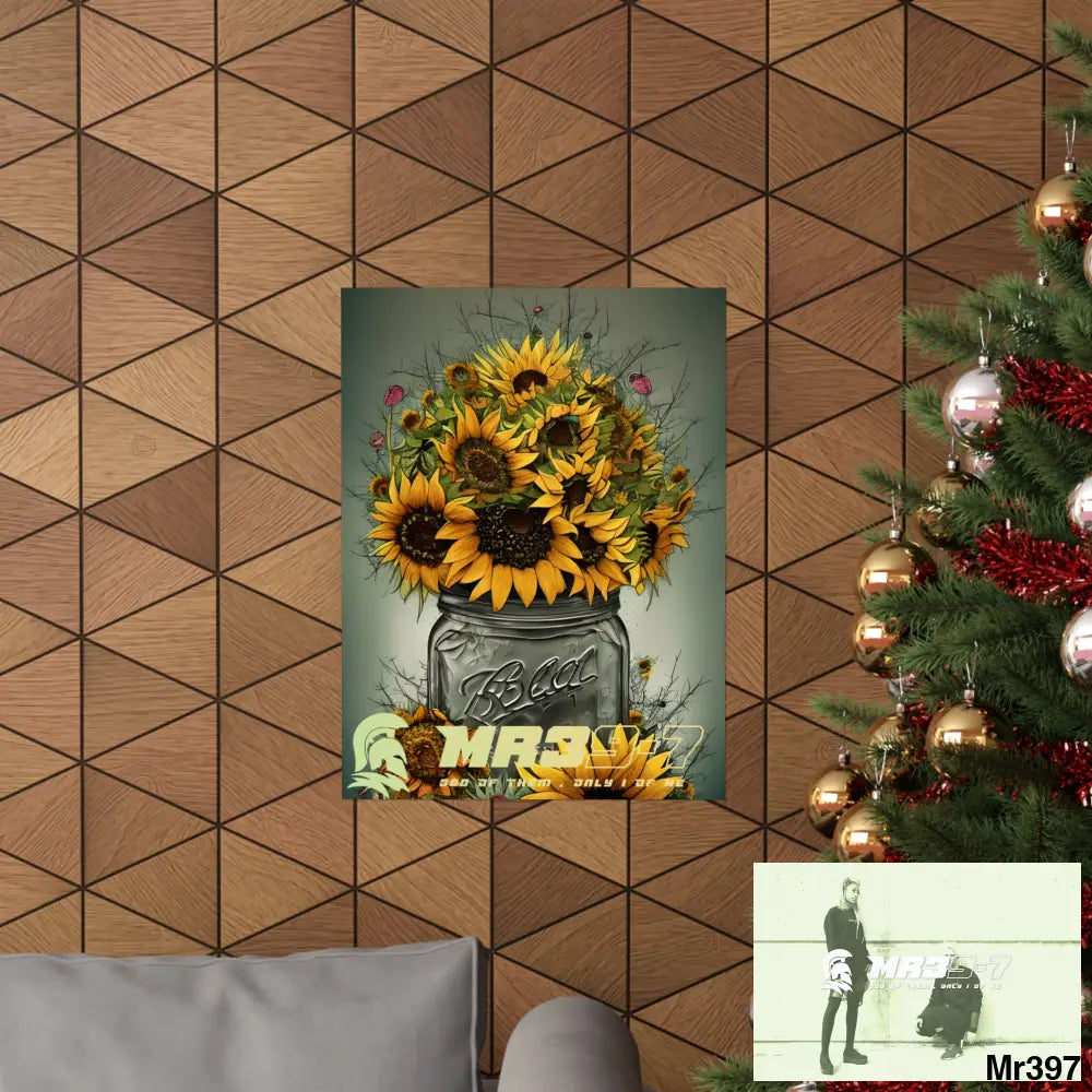 Mr39-7 Relax Fantasy Summer Landscape in a Mason Jar Matte Vertical Posters Poster