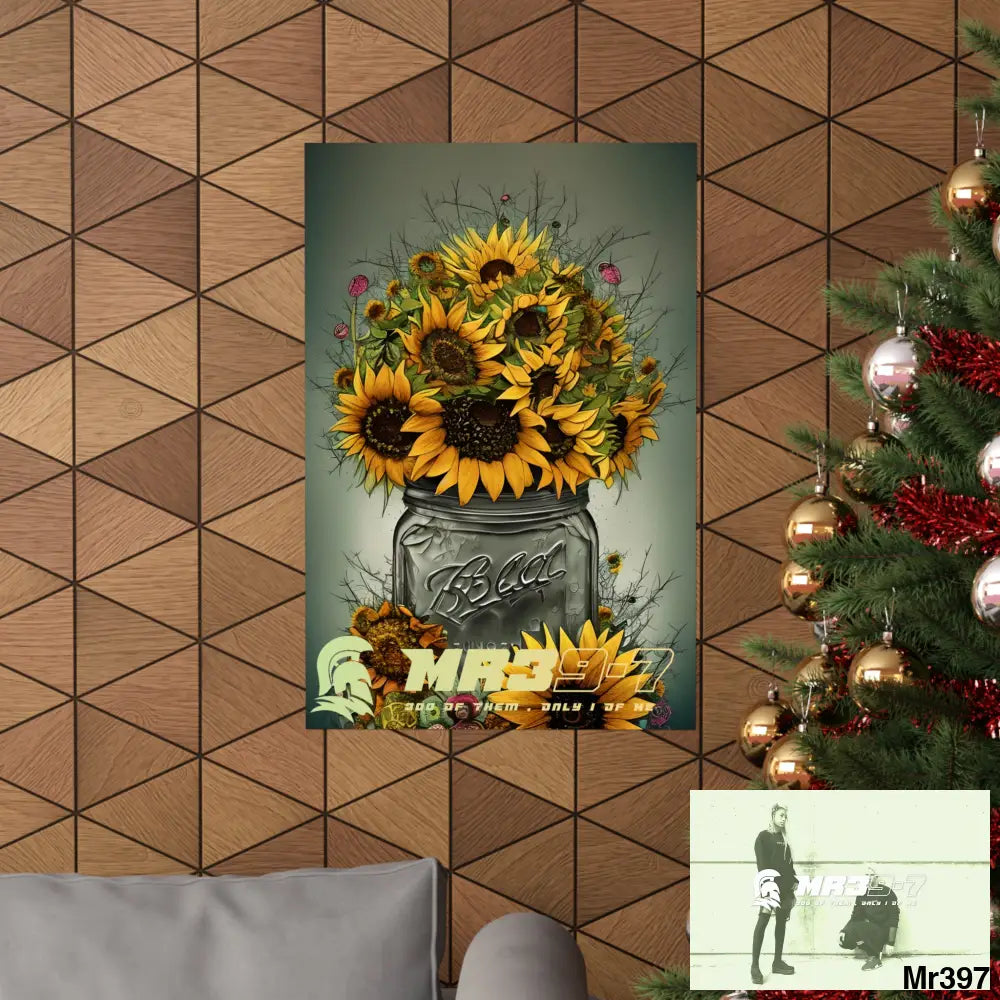 Mr39-7 Relax Fantasy Summer Landscape in a Mason Jar Matte Vertical Posters Poster