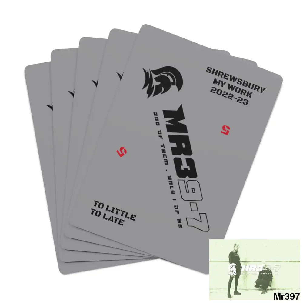 MR39-7 Shrewsbury my work Ltd Edition total Font size 99 + me 100 Custom Poker Cards 2.47’’ x 3.47’’ / White / Semi