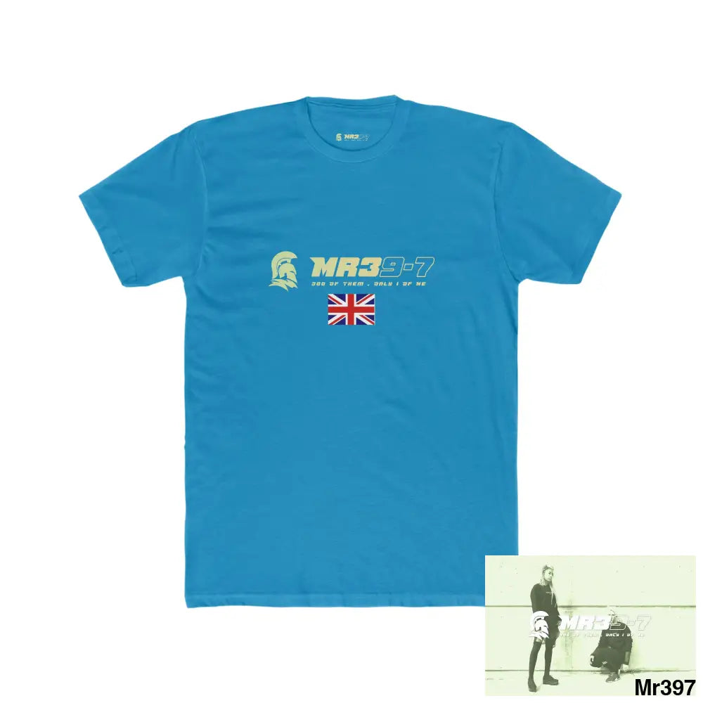 Mr39-7 Shropshire 2022-23 The Albanians Men’s Cotton Crew Tee Solid Turquoise / S T-Shirt