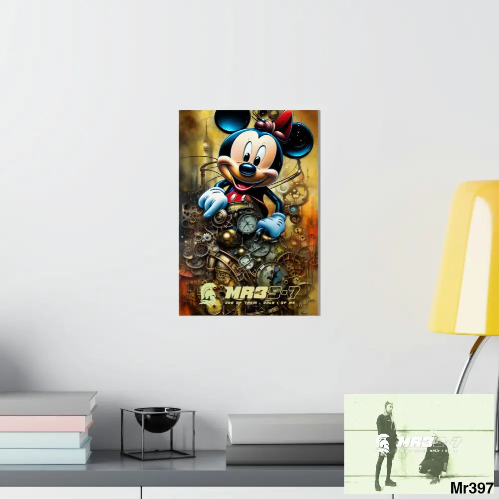 MR39-7 SuperResolution Micky Mouse Steampunk Graphic Matte Vertical Posters 11’’ x 16’’ / Matte Poster