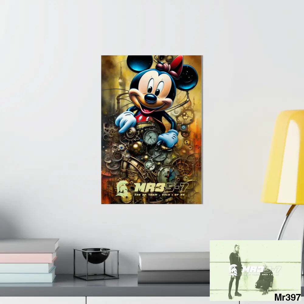 MR39-7 SuperResolution Micky Mouse Steampunk Graphic Matte Vertical Posters 13’’ x 19’’ / Matte Poster