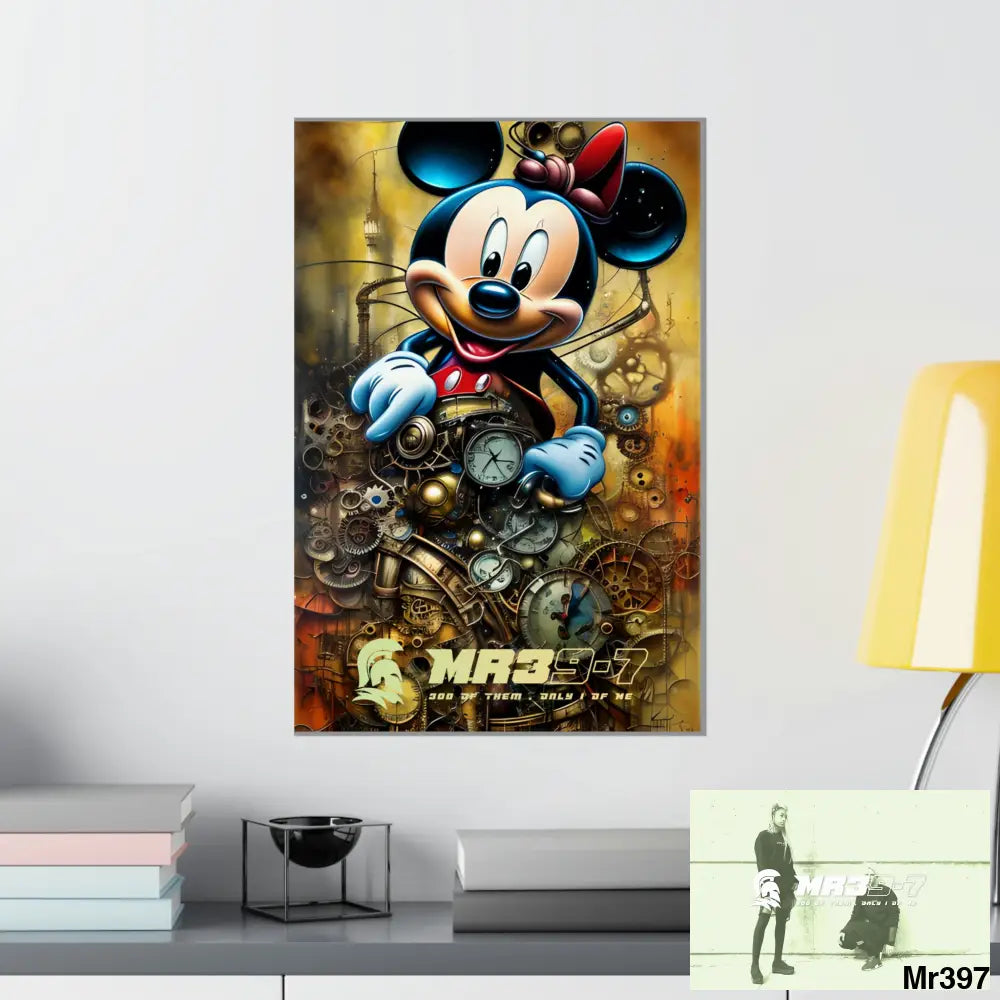 MR39-7 SuperResolution Micky Mouse Steampunk Graphic Matte Vertical Posters 16″ x 24″ / Matte Poster