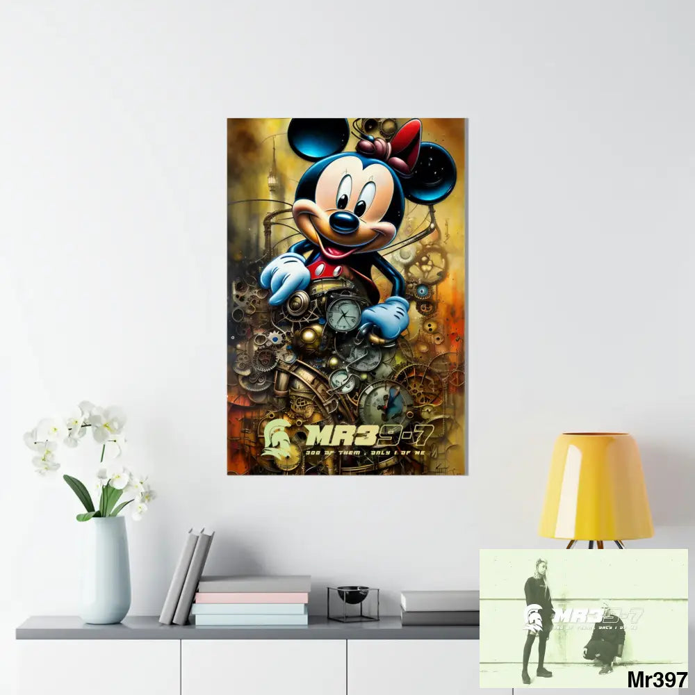 MR39-7 SuperResolution Micky Mouse Steampunk Graphic Matte Vertical Posters 27’’ x 40’’ / Matte Poster