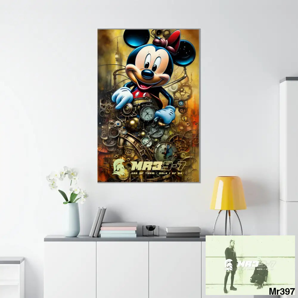 MR39-7 SuperResolution Micky Mouse Steampunk Graphic Matte Vertical Posters 36’’ x 54’’ / Matte Poster