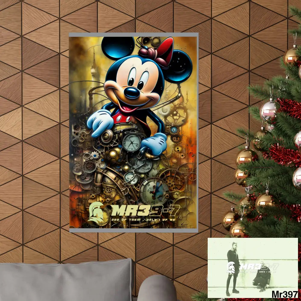 MR39-7 SuperResolution Micky Mouse Steampunk Graphic Matte Vertical Posters Poster