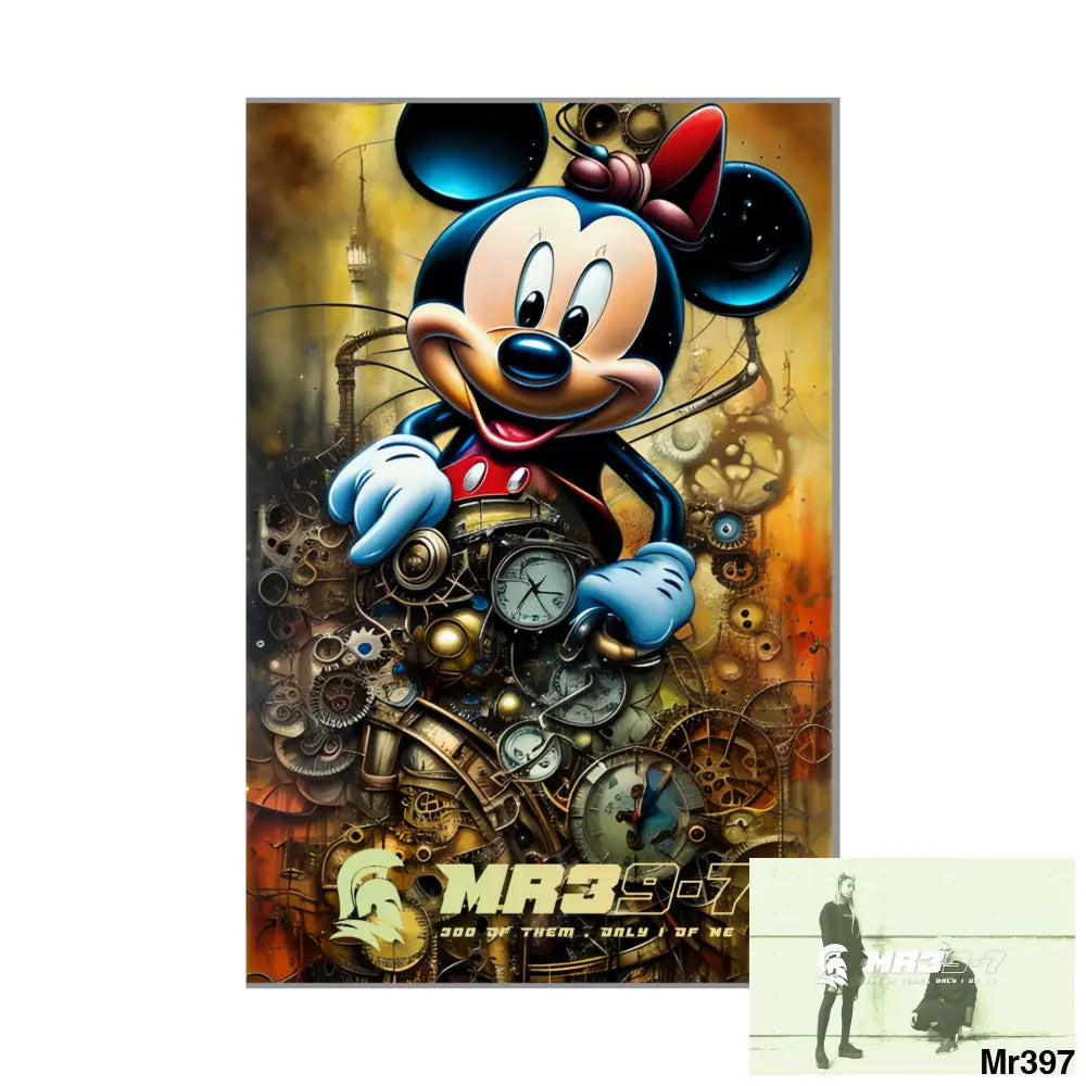 MR39-7 SuperResolution Micky Mouse Steampunk Graphic Matte Vertical Posters Poster