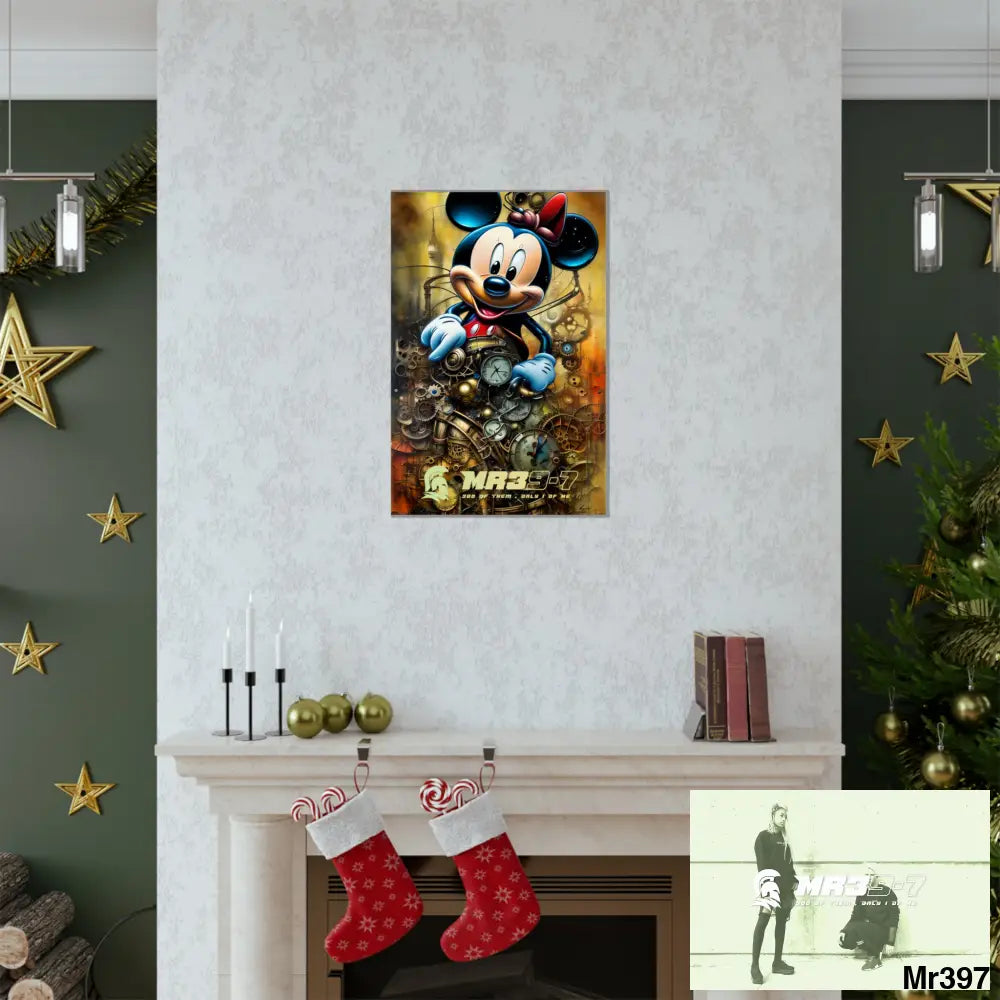 MR39-7 SuperResolution Micky Mouse Steampunk Graphic Matte Vertical Posters Poster