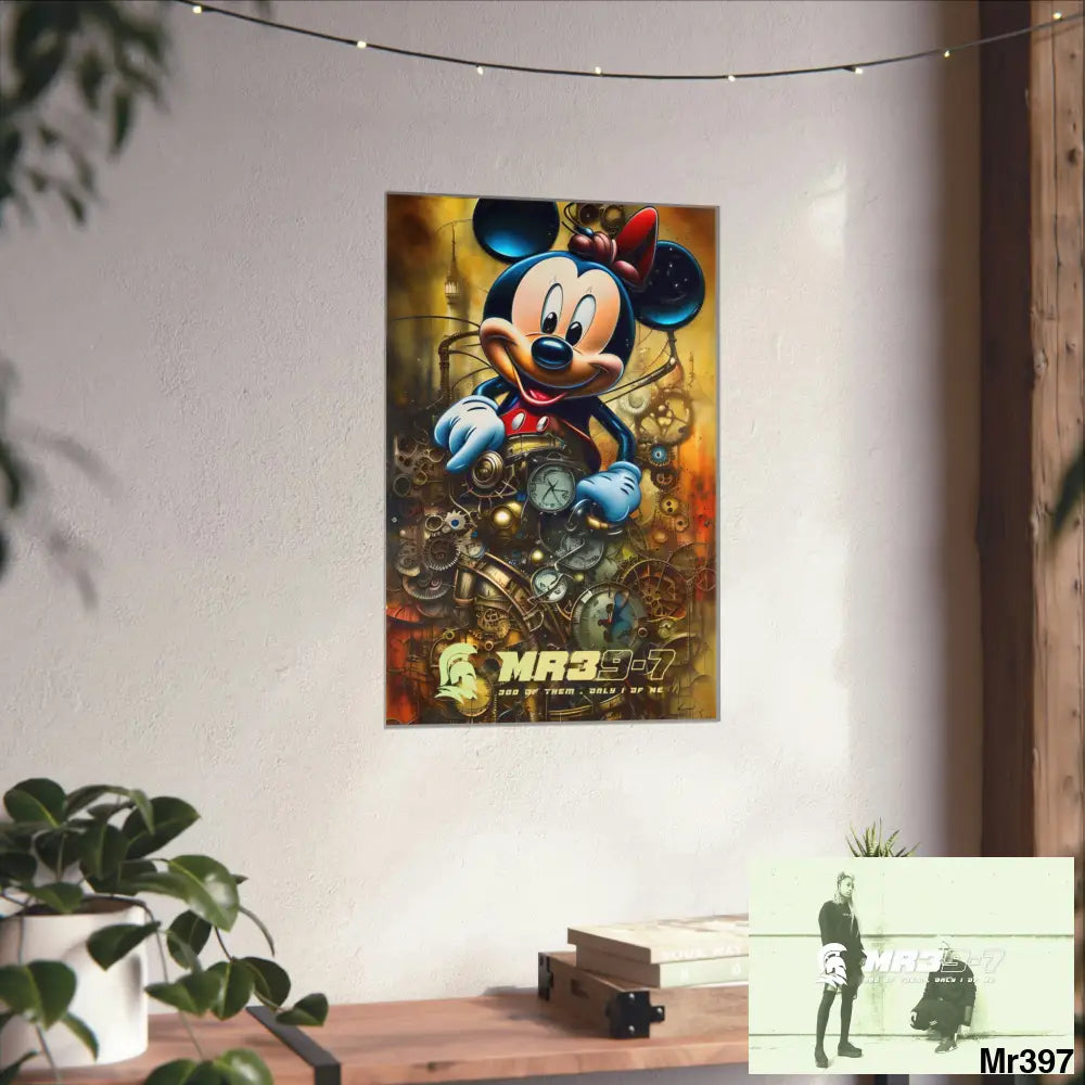 MR39-7 SuperResolution Micky Mouse Steampunk Graphic Matte Vertical Posters Poster