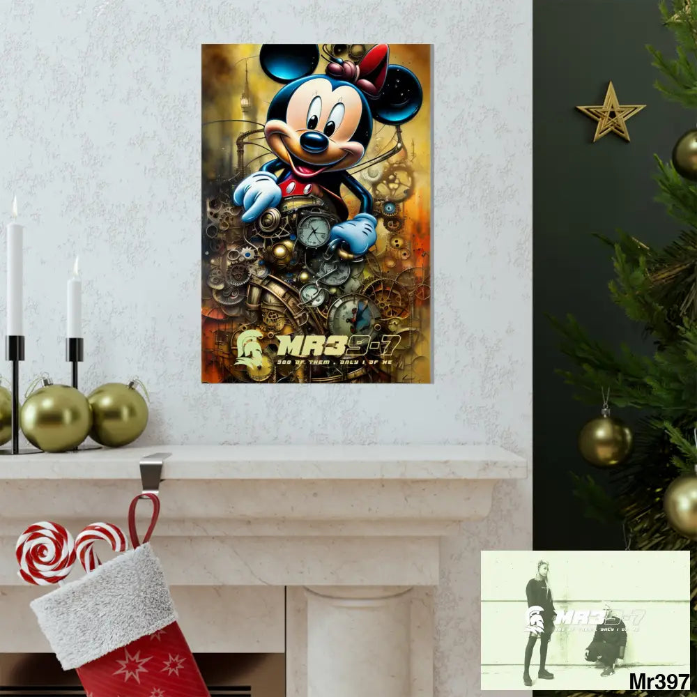 MR39-7 SuperResolution Micky Mouse Steampunk Graphic Matte Vertical Posters Poster