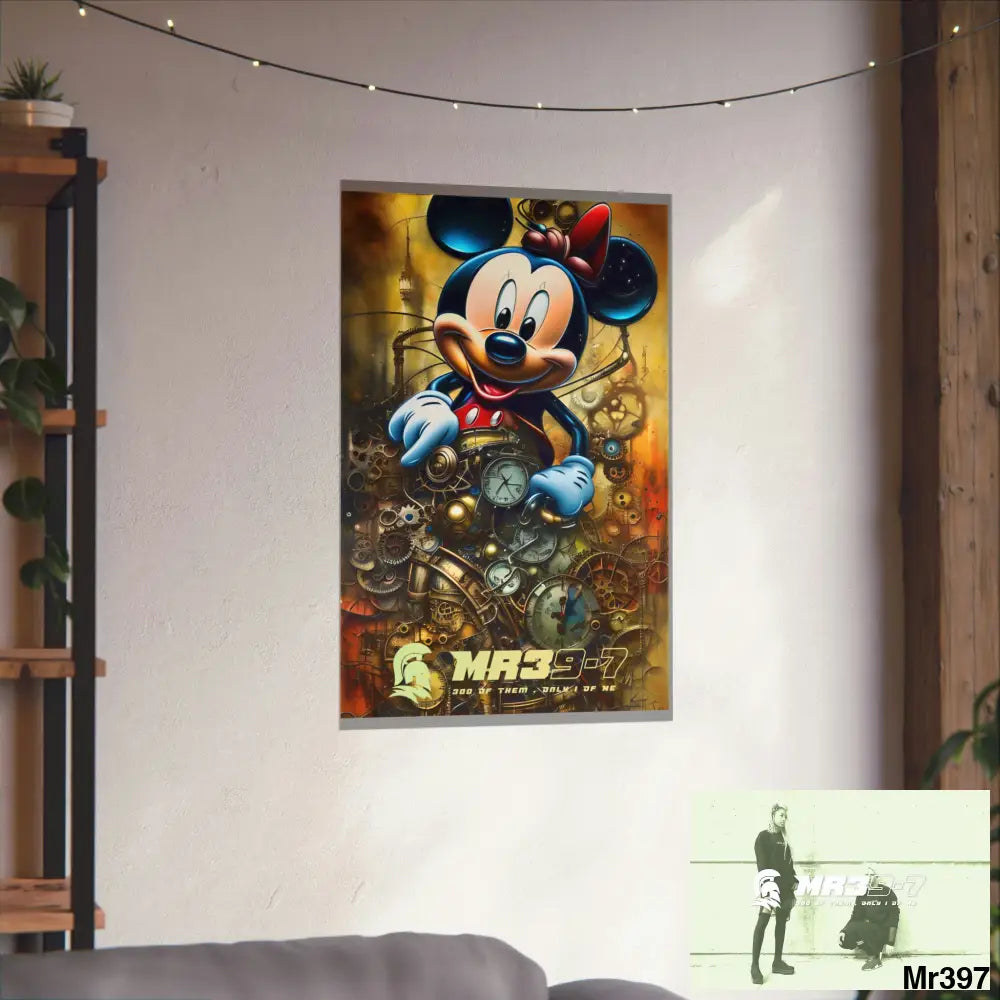 MR39-7 SuperResolution Micky Mouse Steampunk Graphic Matte Vertical Posters Poster