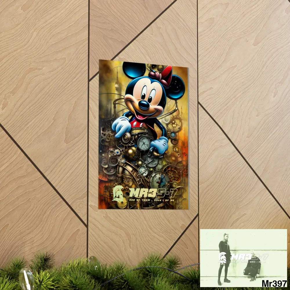 MR39-7 SuperResolution Micky Mouse Steampunk Graphic Matte Vertical Posters Poster