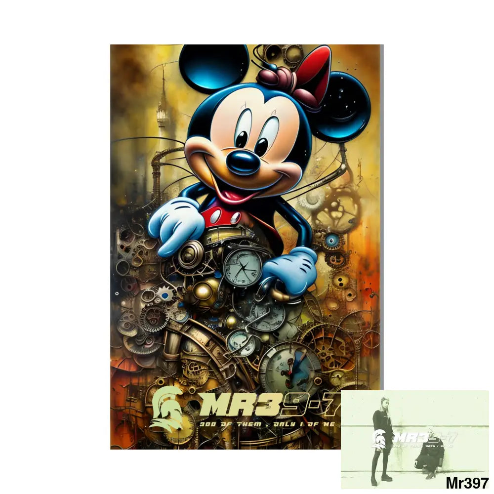 MR39-7 SuperResolution Micky Mouse Steampunk Graphic Matte Vertical Posters Poster