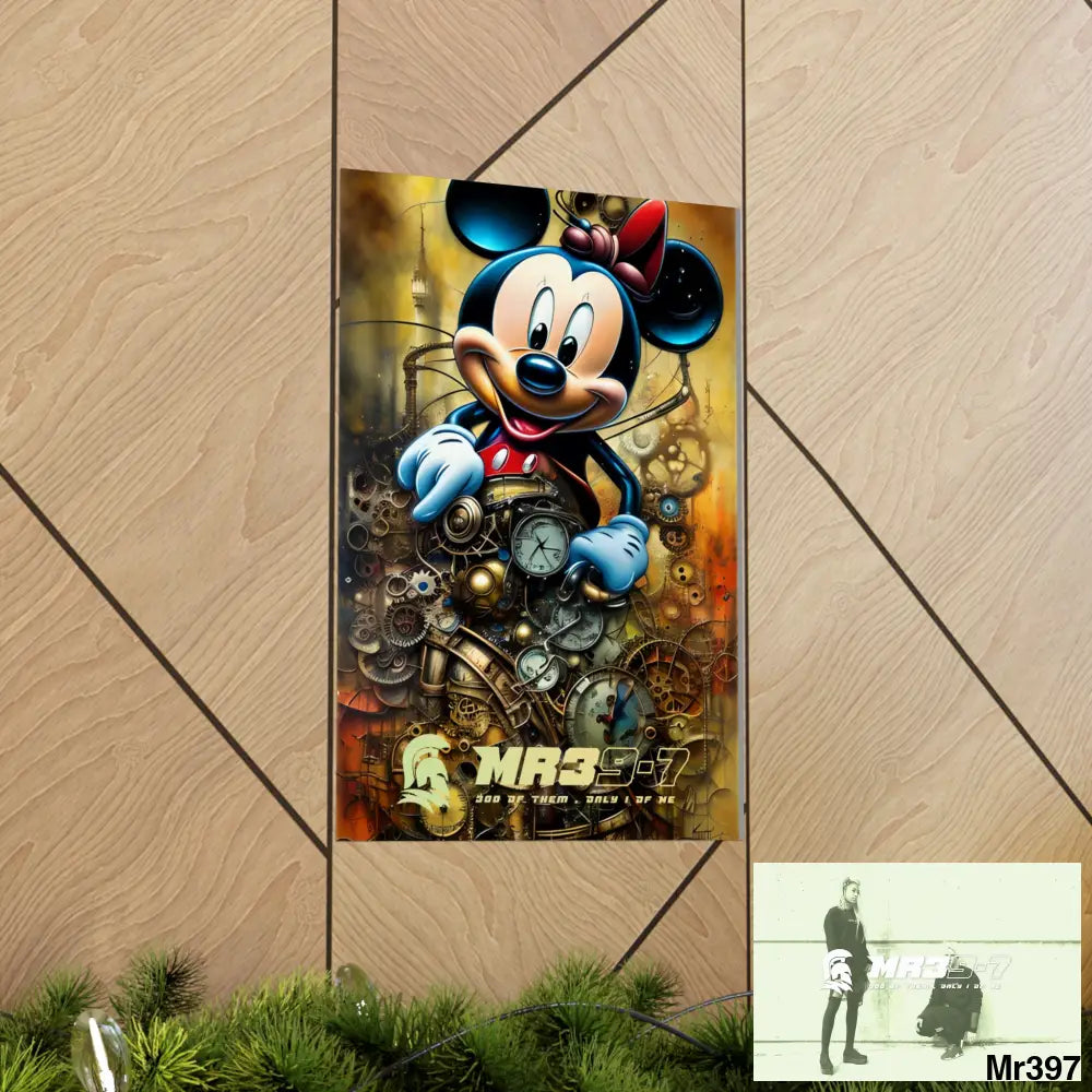 MR39-7 SuperResolution Micky Mouse Steampunk Graphic Matte Vertical Posters Poster