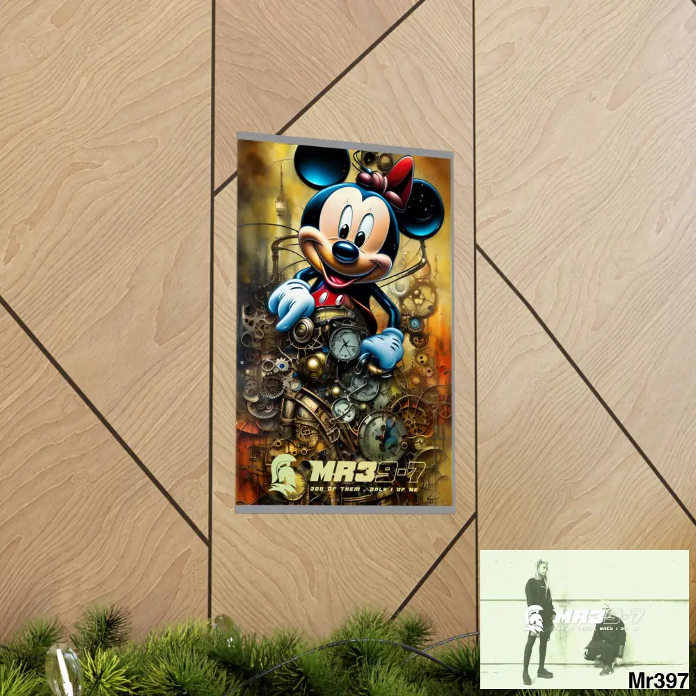 MR39-7 SuperResolution Micky Mouse Steampunk Graphic Matte Vertical Posters Poster