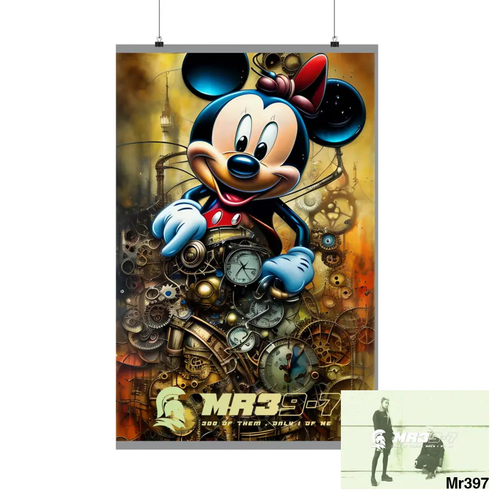 MR39-7 SuperResolution Micky Mouse Steampunk Graphic Matte Vertical Posters Poster